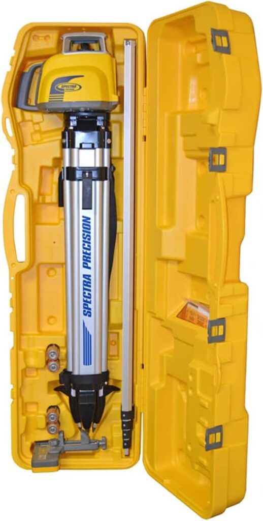 Spectra Precision LL300N-3 Laser Level, Self Leveling Kit with HL450 Receiver, Clamp, 4.7 Meter Grade Rod / Metric and Tripod , Black